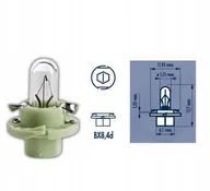 Żarówki samochodowe - Narva Zarowka 12V 2W BAX8.4D Oprawa Plastikowa - miniaturka - grafika 1