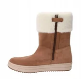 Kozaki damskie - GEOX REBECCA KOZAKI DZIEWCZĘCE ZE SKÓRĄ 39 Ż7E - Geox - miniaturka - grafika 1