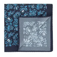 Krawaty i muchy męskie - Poszetka jedwabna we wzory - miniaturka - grafika 1