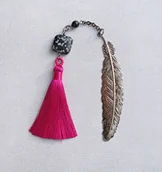 Zakładki do książek - LUX. fuksja & obsydian : unikatowa zakładka - miniaturka - grafika 1