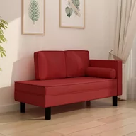 Sofy i kanapy - Lumarko 2-osobowa sofa, kolor czerwonego wina, sztuczna skóra - miniaturka - grafika 1