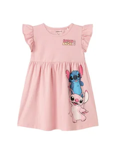 NAME IT Sukienka codzienna 13242968 Różowy Regular Fit - Sukienki i spódniczki dla dziewczynek - miniaturka - grafika 1