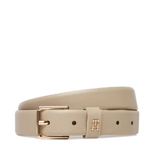 Pasek Damski Tommy Hilfiger Th Square 2.5 Go AW0AW17756 Beżowy - Paski - miniaturka - grafika 1