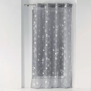 Douceur d'intérieur Douceur dintérieur Firana błyszcząca BLOOMY 140 x 240 cm szara 1626570 - Firany - miniaturka - grafika 1