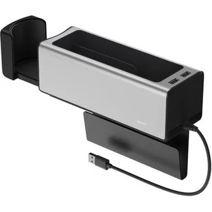 Baseus Baseus samochodowy organizer uchwyt na kubek HUB 2x USB do ładowania czarny (CRCWH-A01) - Czarny CRCWH-A01 - Akcesoria motoryzacyjne - miniaturka - grafika 1