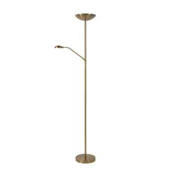 Lampy stojące - Lucide Zenith 19791/24/02 lampa stojąca podłogowa 1x20W 1x4W LED złota - miniaturka - grafika 1