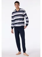 Piżamy męskie - Schiesser Piżama w kolorze granatowym - miniaturka - grafika 1