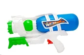 Zabawy w naśladowanie dorosłych - Duży pistolet na wodę 27 cm z pompką, niebieski zabawka wodna dla dzieci - miniaturka - grafika 1