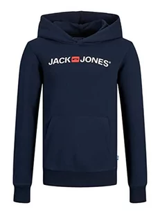 JACK&JONES JUNIOR Chłopięca bluza Jjecorp Old Logo Sweat Hood Noos Jnr, granatowy blezer, 128 - Bluzy dla chłopców - miniaturka - grafika 1