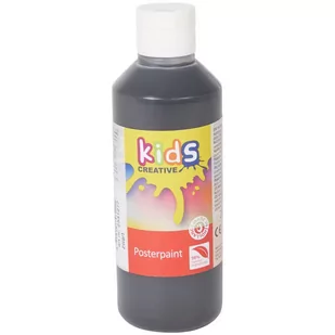 Farba plakatowa 250 ml czarny Kids Creative - Farby i media malarskie - miniaturka - grafika 1