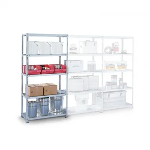 META Śrubowany regał półkowy FIX, 230 kg, 2500 x 1000 x 400 mm, regał dodatkowy 141061 - Szafy i regały magazynowe - miniaturka - grafika 1