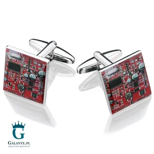 Galante Spinki do mankietów X2 Płyta Główna Red - Spinki do mankietów i krawatów - miniaturka - grafika 1
