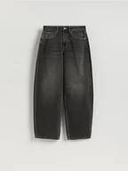 Spodnie damskie - Reserved - Jeansy barrel leg - szary - miniaturka - grafika 1