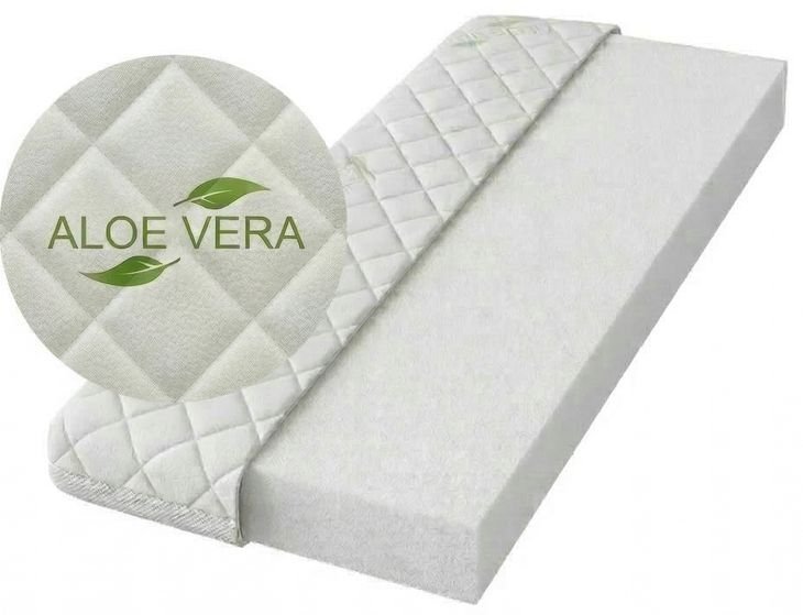 Materac 140x70 Piankowy Średnio Twardy ALOE VERA Antyalergiczny Premium