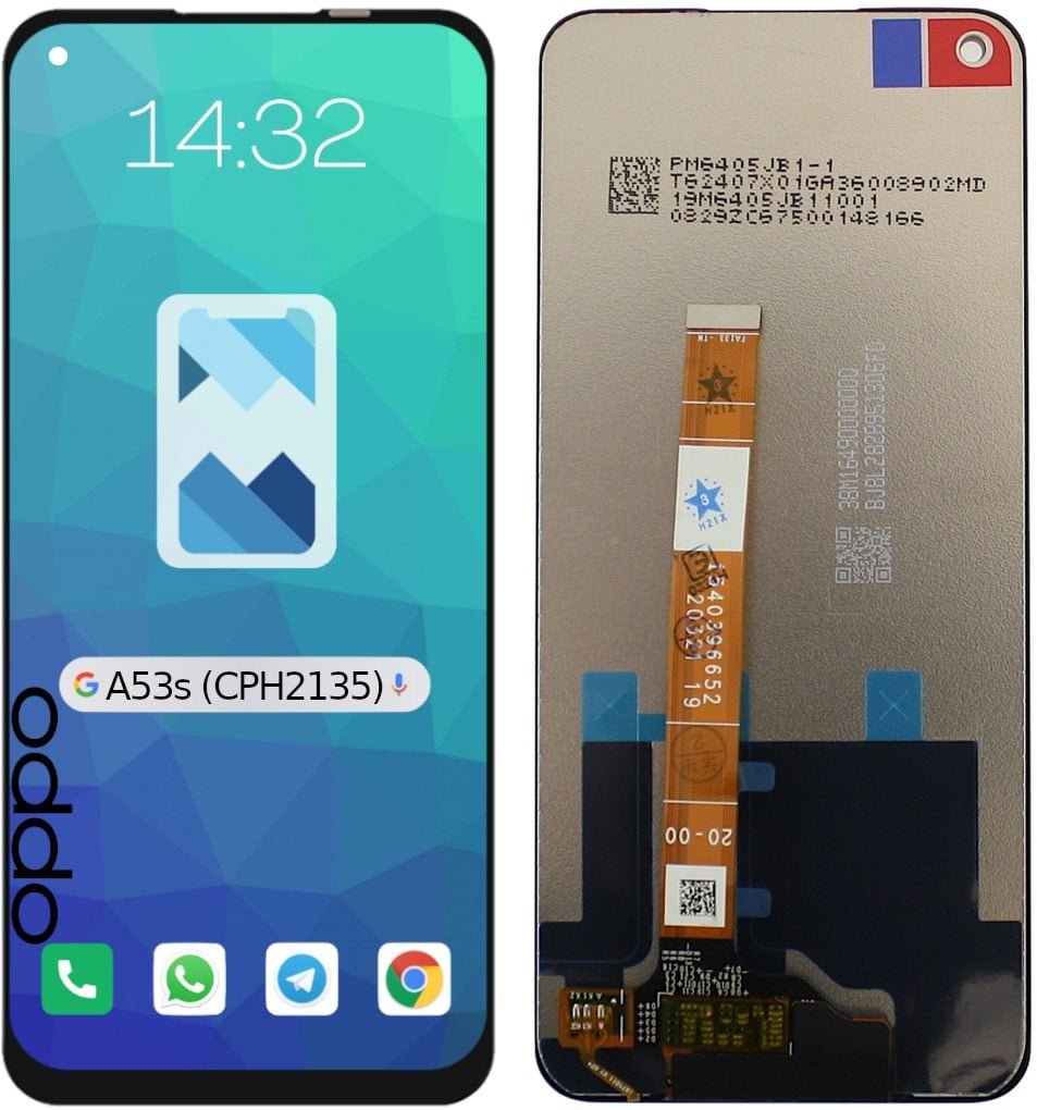 Wyświetlacz LCD Ekran Szybka Dotyk do Oppo A53s CPH2135 Czarny