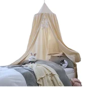 Namioty i tipi dla dzieci - Baldachim kurtyna namiot tipi wiszący beż - miniaturka - grafika 1