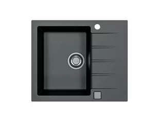 Alveus Cadit 10 Zlewozmywak granitowy jednokomorowy 59x50 cm czarny 1132021 - Zlewozmywaki - miniaturka - grafika 1