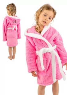 Szlafrok Dziewczęcy dziecięcy z kapturem królik 3/4 lata 110 116 na prezent - Moda i Uroda OUTLET - miniaturka - grafika 1