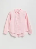 Bluzki dla dziewczynek - Reserved - Koszula z kołnierzykiem - pastelowy róż - miniaturka - grafika 1
