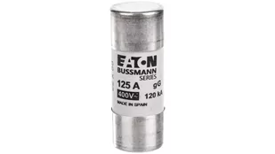 Eaton Wkładka bezpiecznikowa cylindryczna 125A 400V 22x58 gG BUSSMANN C22G125 - Bezpieczniki elektryczne - miniaturka - grafika 1