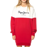 Bluzy damskie - Bluza damska Pepe Jeans Blanche dresowa długa luźna-L - miniaturka - grafika 1