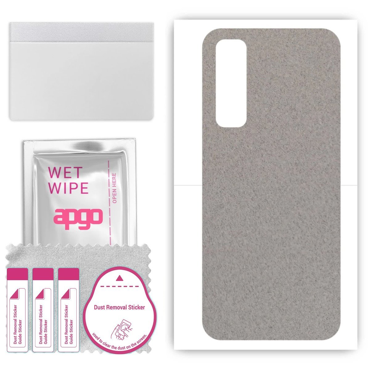 Folia naklejka skórka strukturalna na TYŁ Zamsz do Vivo Y30 Standard - Zamsz Szary - apgo SKINS