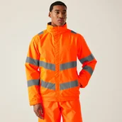 Kurtki i kamizelki sportowe męskie - Regatta Professional Men's Hi-Vis Pro Contract Dover Jacket Orange, Rozmiar: 4XL - miniaturka - grafika 1