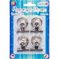 Spinacze i klipsy do papieru - Magnesy z klipsem 4 szt, PH-5113 ALIGA - miniaturka - grafika 1