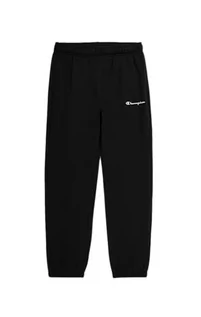 Spodnie męskie - Champion Legacy Authentic Pants-Script Logo Powerblend Fleece elastyczny kombinezon spodnie męskie, Nero, L - grafika 1