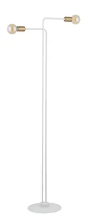 Sigma Gino 50315 lampa podłogowa 2x60W E27 biały/złoty - Lampy stojące - miniaturka - grafika 1