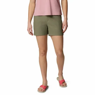 Damskie spodenki trekkingowe Columbia Leslie Falls Short II stone green - 10 - Spodenki damskie - miniaturka - grafika 1