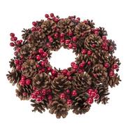 Ozdoby bożonarodzeniowe - Wieniec bożonarodzeniowy Red Berries, 35 cm, - miniaturka - grafika 1