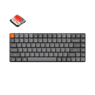 Keychron K3 MAX niskoprofilowa klawiatura meczaniczna z podświetleniem RGB Gateron Hot-Swap Red Switch - Czarna (Black) - Klawiatury - miniaturka - grafika 1