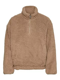 Kurtki damskie - VERO MODA Vmcozyemily Short Teddy Anorak Boos kurtka damska, silver mink, L - grafika 1