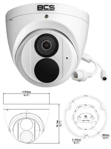 Kamera wandaloodporna IP z mikrofonem BCS-P-EIP22FSR3-AI1 FullHD Analityka Starlight IR30 MicroSD - Kamery IP - miniaturka - grafika 3