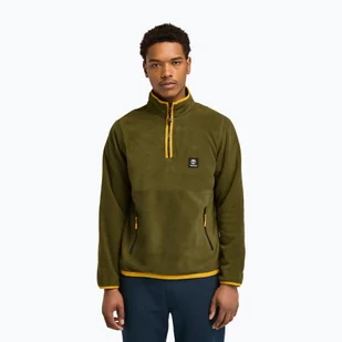Bluza polarowa męska Timberland Polar 1/4 Zip Fleece dark olive - Bluzy męskie - miniaturka - grafika 1