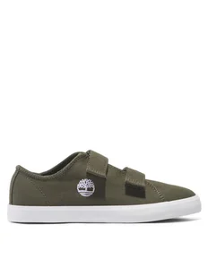 Timberland Tenisówki Newport Bay Low Hook & Loop Sneaker TB0A66U9EZ91 Khaki - Buty dla chłopców - miniaturka - grafika 1