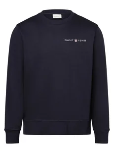 Gant Męska bluza nierozpinana Mężczyźni Bawełna niebieski jednolity, M - Bluzy męskie - miniaturka - grafika 1
