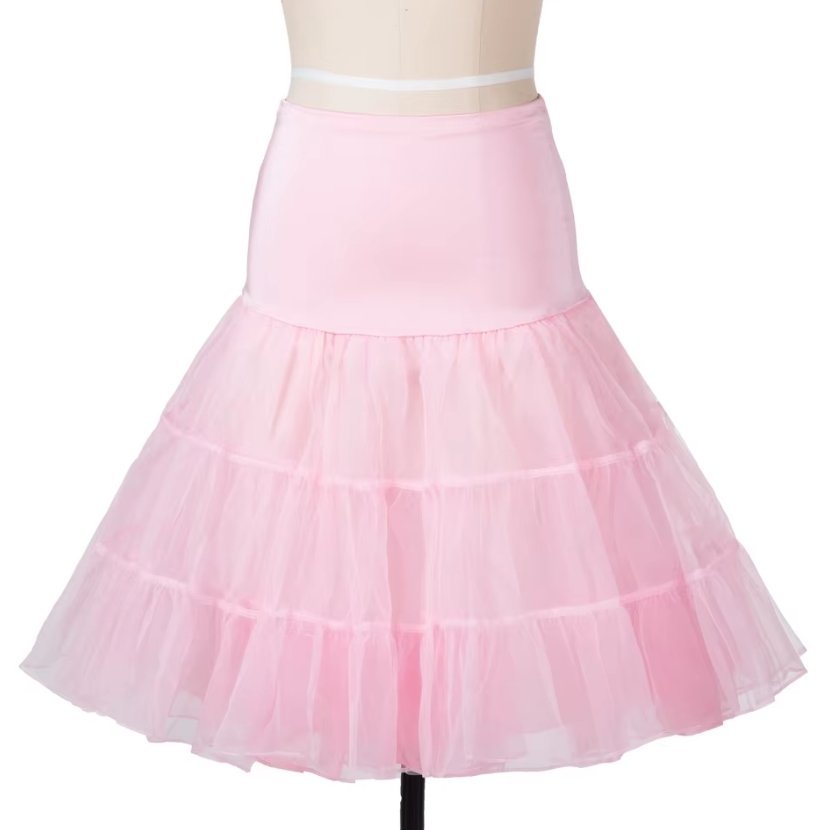 Halka retro tiulowa PIN UP tutu pod sukienkę unosząca różowa pastelowy pudrowy róż Halka retro tiulowa PIN UP tutu pod sukienkę unosząca czerwona XL..