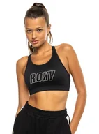 Biustonosze - Roxy Biustonosz sportowy Medium Impact EVERYDAY FLOW BRA damski czarny XS - miniaturka - grafika 1