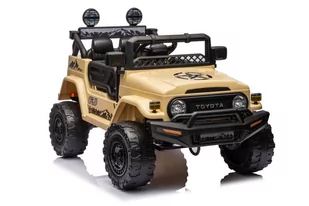 JEEP TOYOTA Licencja 4 Silniki 12V Ekoskóra Piankowe Koła Khaki - Pojazdy elektryczne dla dzieci - miniaturka - grafika 1