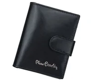Portfele - PIERRE CARDIN skórzane etui, wizytownik czarny YS520 - miniaturka - grafika 1