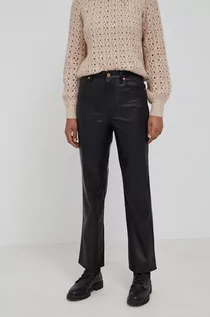 Spodnie damskie - Wrangler spodnie Wild West damskie kolor czarny proste high waist - grafika 1