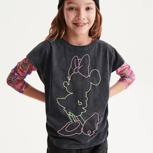 Reserved - T-shirt Minnie Mouse - Czarny - Koszulki dla dziewczynek - miniaturka - grafika 1