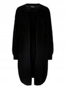 Swetry damskie - Kardigan damski bez zapięcia PIECES czarny, ROZMIAR M - miniaturka - grafika 1