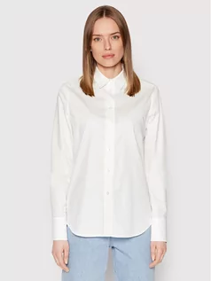 Koszule damskie - Calvin Klein Koszula Shiny K20K203792 Biały Regular Fit - grafika 1