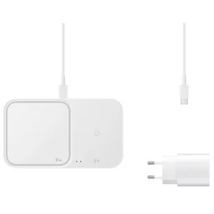 Samsung Super Fast Wireless Charger Duo + ładowarka sieciowa EP-P5400TWEGEU - Ładowarki do telefonów - miniaturka - grafika 1