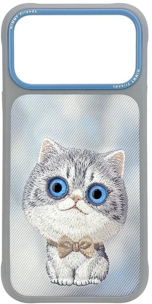 Nimmy Futerał Big Eyed Silver Shaded Cat do IPHONE 18 Pro/17 Pro szary
