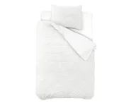 Pościel - 140x220 TEDDY kpl pościeli pluszowej biały - miniaturka - grafika 1