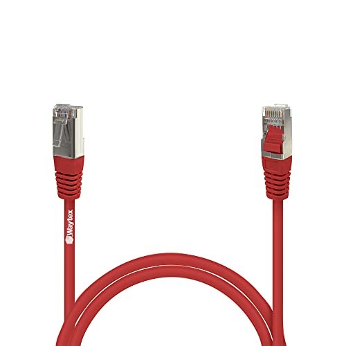 Waytex 3206 kabel sieciowy RJ45 ekranowany FTP Cat 5e 1 m czerwony